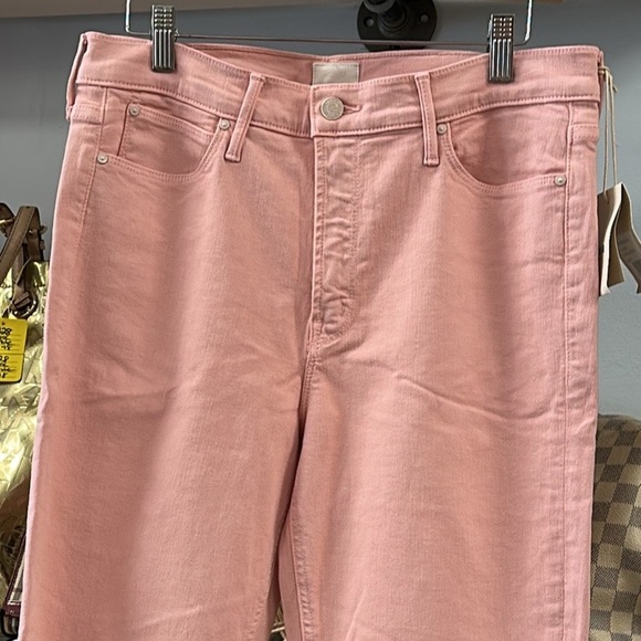 NWT MOTHER The Mid Rise Dazzler Ankle Jeans - Quartz Pink - Size 32 - Picture 3 of 14